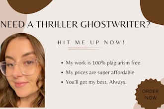 ghostwrite or rewrite your captivating thriller story