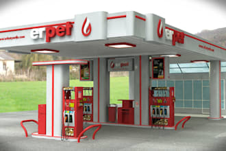 advance 3d gas station,car wash render,warehouse interior in sketchup,3d subway