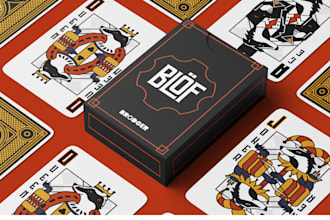 design playing card game card box mockup rulebook poker cards card game artist