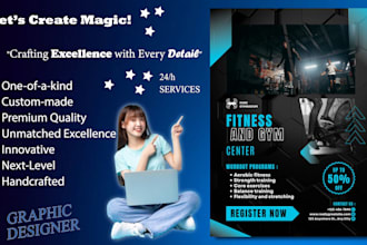 designs gym church sports or food menu flyers and branding expert