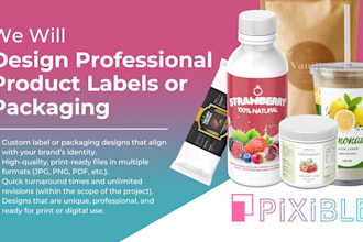 design professional product labels or packaging custom and eye catching designs