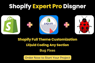 do shopify bug fix, custom coding, and theme development