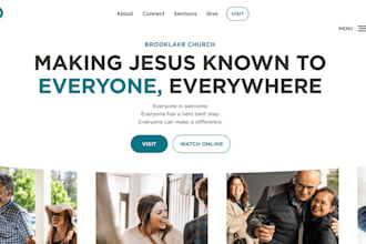 design superb church website ministry website, gospel website, members website