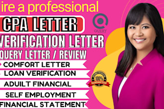 do CPA verification letters, financial statements and review, query letter, cpa