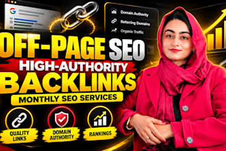 do monthly off page SEO with high authority backlinks