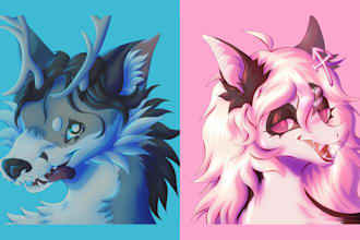 draw your fursona, furry icon in high quality