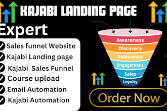 kajabi online course website landing page thinkific podia sales funnel