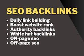 do build high authority contextual dofollow seo backlink high da link building