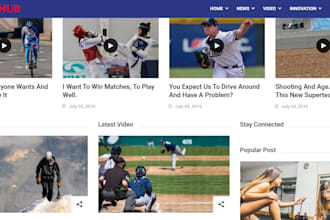 design newspaper website sport news website blog website