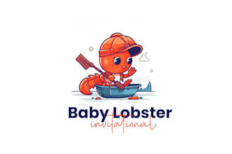 design baby lobster mascot logo