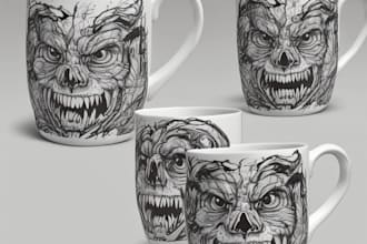create eye catching coffee mug designs for you