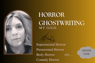 ghostwrite or rewrite your paranormal horror story