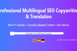 professional multilingual SEO content translation, copywriting for global brand