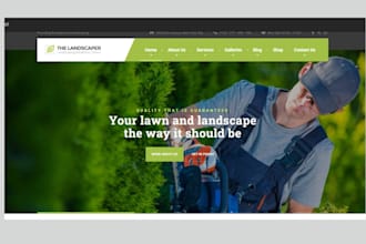 build landscaping website lawn care website  gardening website farming gardening