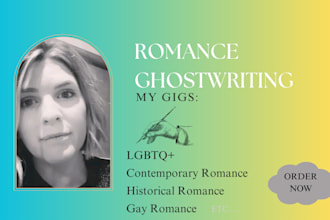 ghostwrite or rewrite your contemporary romance story