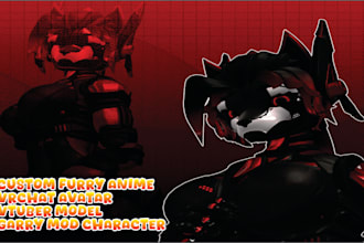 create custom furry anime, vrchat avatar, vtuber model, and garry mod character
