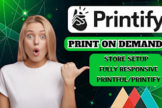 setup printful printify print on demand business on shopify product research