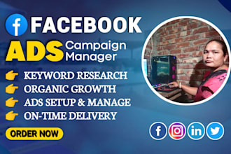 do organic  facebook marketing, advertising,fb ads campaign