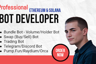 build bundle bot script on raydium dex orca pump fun pumpswap solana ethereum