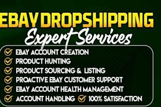 do ebay product research sourcing SEO listing and order processing