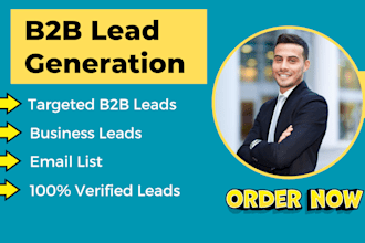 provide b2b lead generation, prospect lists, linkedin research, and email list