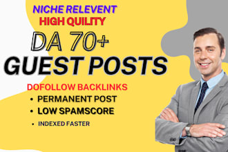 publish niche relevant guest posts with high quality do follow backlinks for SEO