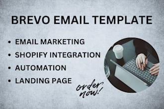 design landing page email template on brevo and mailerlite for shopify