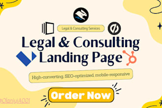 design legal consulting landing pages for law firms tax advisor attorney notary