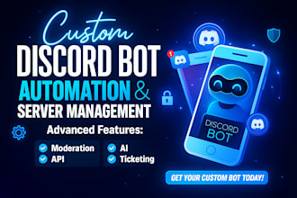 build a custom discord bot or economy bot with shop and currency