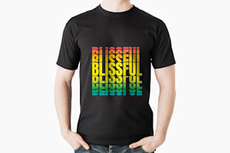 design unique custom typography t shirts for pod and branding