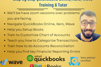 be your quickbooks trainer and tutor you to use quickbooks online, xero, wave