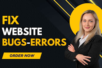 fix website bugs, errors, and provide ongoing maintenance