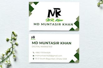 design a professional and modern business card for you