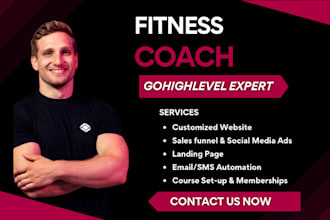 build gohighlevel fitness coach sales funnel fitness program gohighlevel website