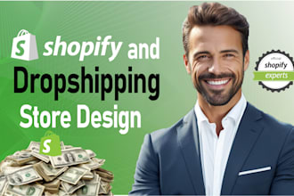 create clean shopify store or dropshipping ecommerce store, shopify website
