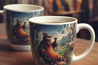 create eye catching coffee mug designs for you