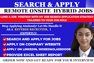 search and apply for remote jobs, onsite job application using reverse recruiter