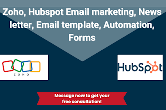 zoho, hubspot email marketing, news letter, email template, automation, forms