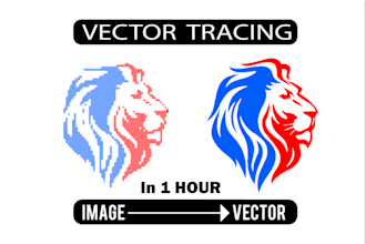 recreate your blurry logo or image into a sharp scalable vector