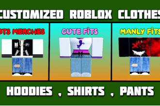 design you custom roblox 2d clothes and shirts