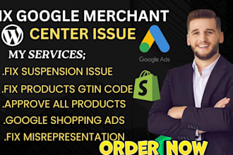 fix google merchant center suspension misrepresentation gtin and shopping ads
