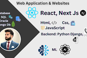 develop a responsive website with react nextjs and django with ai features