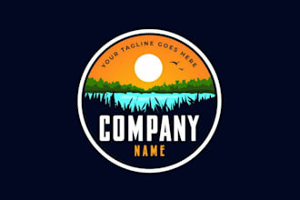 make organic natural landscape eco lawn care logo