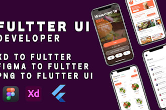 design flutter apps, bespoke flutter UI, convert figma to flutter