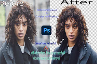 hair masking and product background remove for any complex image