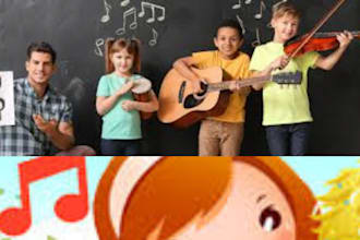 sing children and kids song, nursery rhymes, jingle, theme song, children day