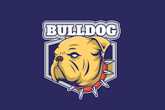 create a custom bulldog logo with express delivery