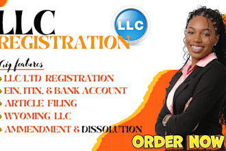 register a wyoming llc, obtain ein, open a USA bank account do boi filling