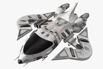 do 3d spaceship model,hard surface tank, 3d car wrap 3d aircraft for 3d printing