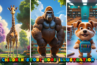 illustrate children story book illustration, children story book illustration